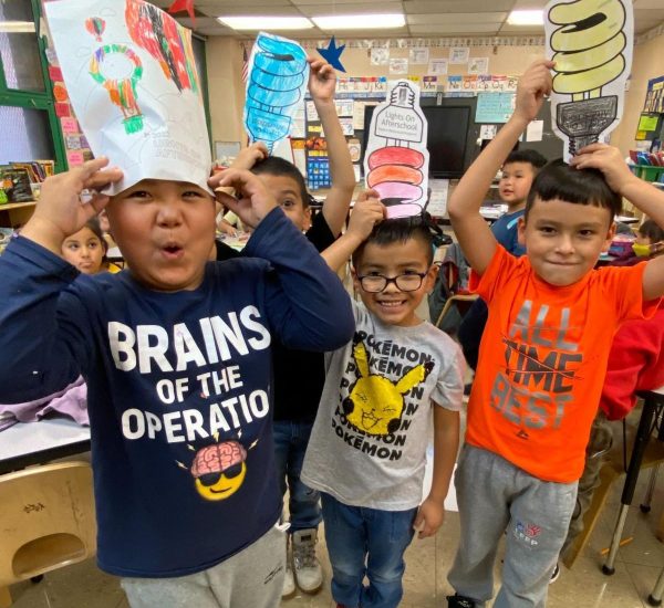 Children at PS 503/506 participating in Lights on Afterschool, which highlights the benefits of afterschool programs. Your holiday donations support these programs!